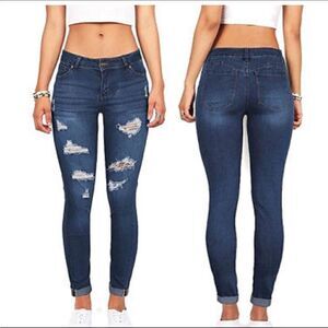 Wax Jeans! Butt shaper distressed skinny